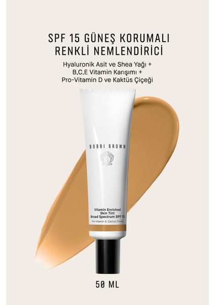 Vitamin Enriched Işıltılı Bitişli Renkli Nemlendirici SPF 15 50 ml - Golden 3 - 716170284767