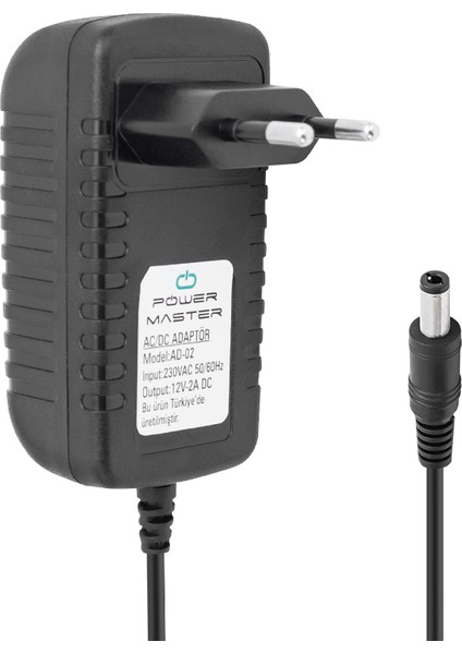 12 Volt - 2 Amper Plastik Kasa Priz Tipi Adaptör 5.5*2.5 Uç (81)