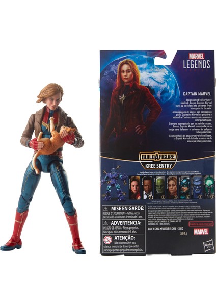 Hasbro Captain Marvel - Marvel Legends Captain Marvel (Bomber Jacket) (Kree Sentry BAF) Aksiyon Figürü