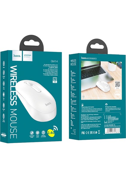 GM14 Platinium 1200DPI 2.4g Bluetooth Kablosuz Optik Mouse