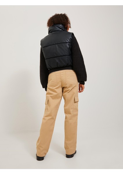 Jxbreezy Faux Leather Kadın Siyah Yelek 12236382-Black indirimleri