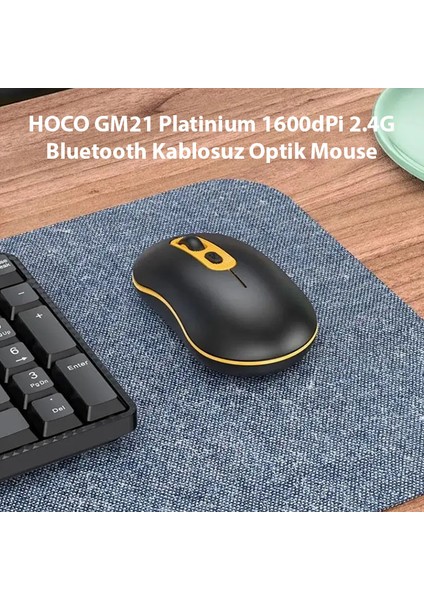 GM21 Platinium 1600DPI 2.4g Bluetooth Kablosuz Optik Mouse