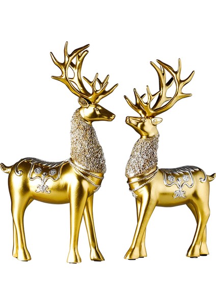 Heykelcik Heykel Şanslı Geyik Heykeli Üstü (Yurt Dışından)