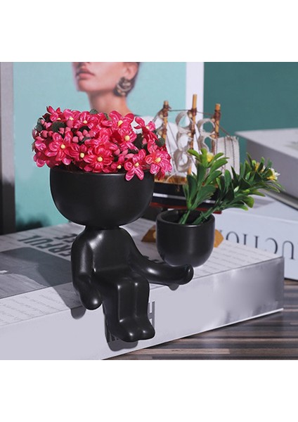 Heykeli Çiçek Pot 10X9X6 cm (Yurt Dışından)