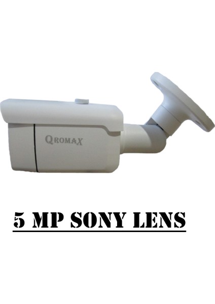 10 Kamerali Set - Hareket Algilayan Gece Görüşlü 24 Smd LED 5mp Sony Lensli 1080P Full Hd Metal Kasa Güvenlik Kamerasi Seti 6224