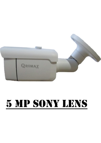 Qromax 14 Kamerali Set - Hareket Algilayan Gece Görüşlü 24 Smd LED 5mp Sony Lensli 1080P Full Hd Metal Kasa Güvenlik Kamerasi Seti 6224