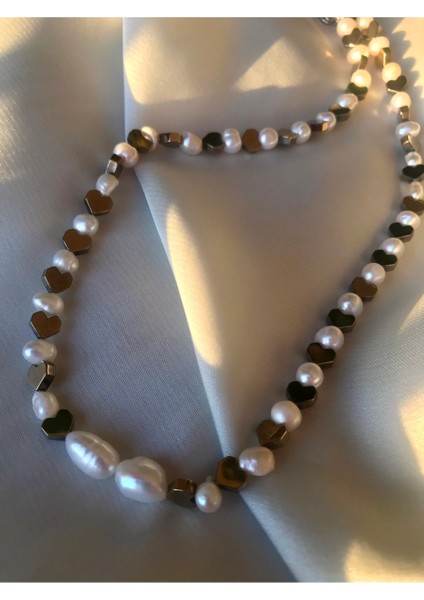 İnci-Hematit Kolye modelleri