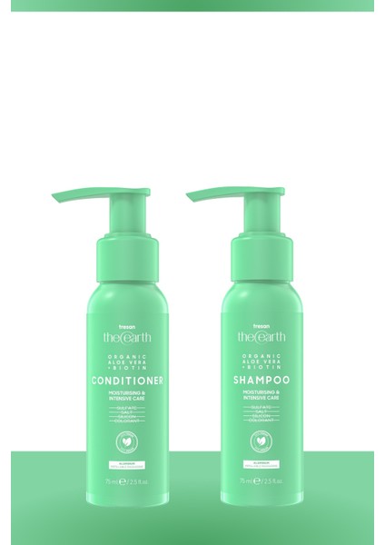 Organic Aloe Vera +Biotin Şampuan 75 ml + Saç Kremi 75ml