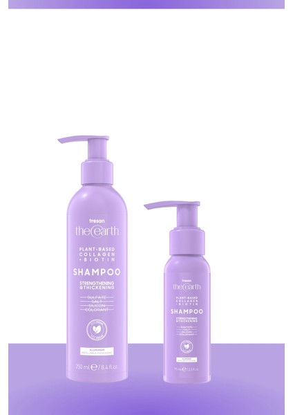 Plant Based Collagen +Biotin Şampuan 250 ml + Şampuan 75 ml