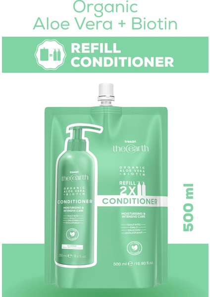 Organic Aloe Vera +Biotin Saç Kremi 250 ml + Refill Pouch 500 ml modelleri