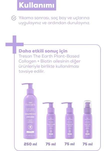 Plant Based Collagen +Biotin Saç Kremi 250 ml + Şampuan 75 ml