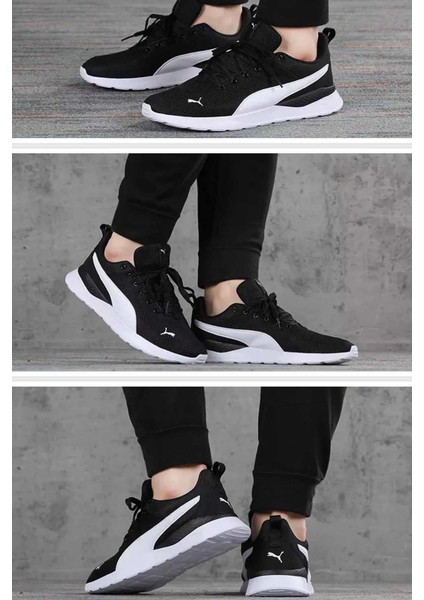 Erkek Spor Ayakkabı Anzarun B-7 Unisex Günlük Spor Ayakkabı 371128 02RS-1 Siyah