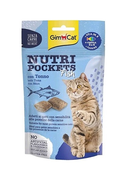 Nutri Pockets Tuna Balıklı Kedi Ödül Maması 60 gr - Tazemama Express
