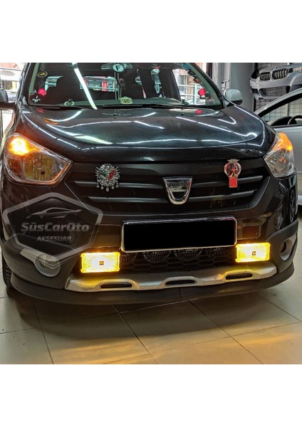 Dacia Dokker 2012-2022 Uyumlu Üniversal Astra H Lip Esnek Ön Lip 2 Parça Tampon Altı Dil Karlık Ön Ek