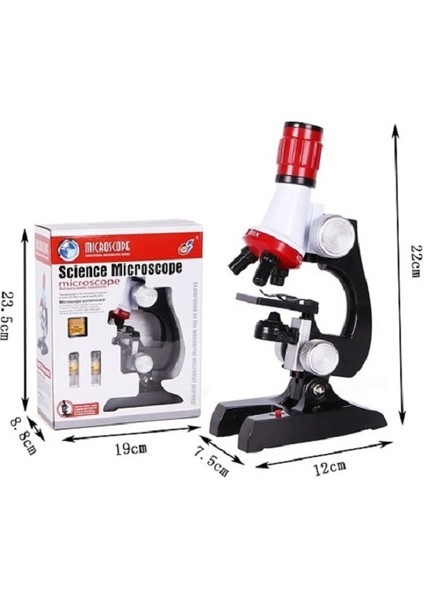 Myteknolojim Eğitici Microskop Kiti Zoom LED Işıklı 100 x 400 x 1200 x modelleri
