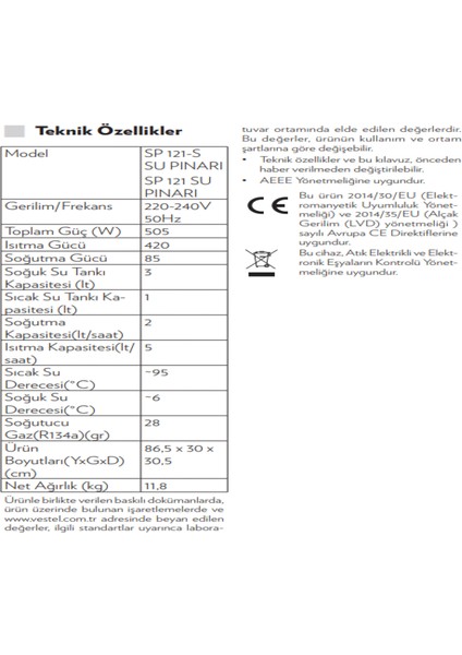 SP 121-S Su Sebili / Su Pınarı