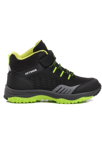 Pepino 1391-F Siyah-Fosfor Sarı Içi Polarlı Çocuk Outdoor Bot