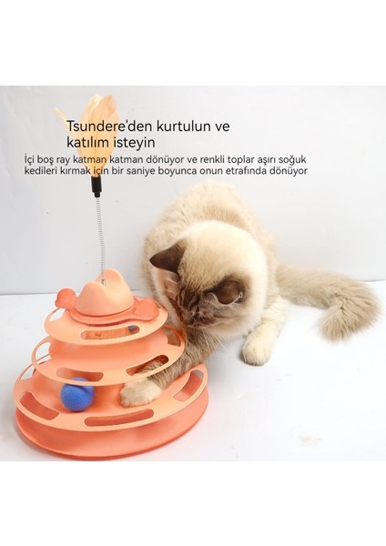 Dört Katmanlı Parça Pikap Tüy Kedi Teaser Sopa Oyuncak (Yurt Dışından)