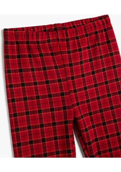 Ekoseli Tayt Beli Lastikli modelleri