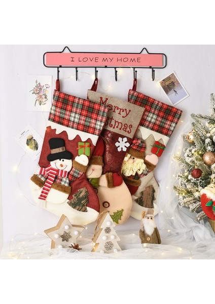 Büyük Noel Çorap Hediye Çantası Noel Süslemeleri (Yurt Dışından)