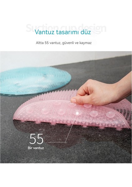 Çap 31 cm Silikon Banyo Ayak Sırt Masaj Pedi (Yurt Dışından)