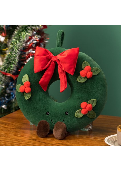 45 cm Noel Çelenk Ayaklı Peluş Oyuncak (Yurt Dışından)