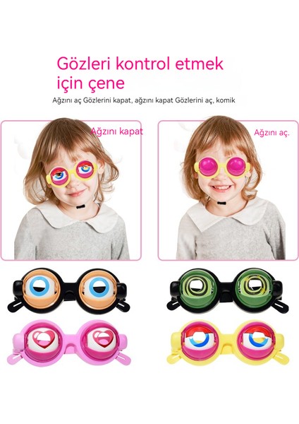 Çocuklar Için Yaratıcı Göz Kırpma Sevimli Şekilli Gözlük Oyuncak (Yurt Dışından)