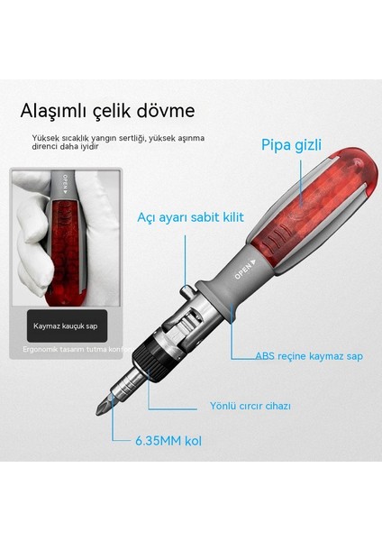 Çok Açılı 10 Bir Arada Iki Yönlü Çok Kullanıcılı Tornavida Aracı Seti (Yurt Dışından) fırsatları