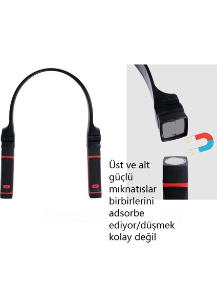 Ev ve Dış Mekan Çift Kullanımlı Manyetik Asılı Boyun USB Gece Lambası (Yurt Dışından)