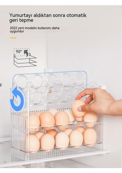 Ev Mutfak Çok Katmanlı Döndürülebilir Yumurta Saklama Kutusu (Yurt Dışından)