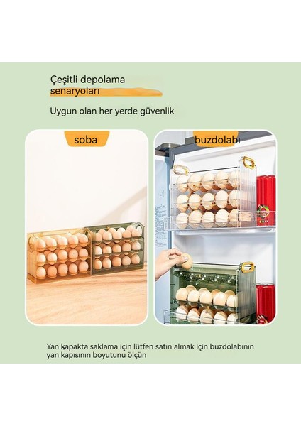 Ev Mutfak Çok Katmanlı Döndürülebilir Yumurta Saklama Kutusu (Yurt Dışından)