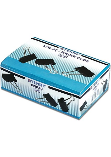 25MM 12li Kutu Kıskaç Evrak Mandalı Metal Kollu Paslanmaya Karşı Dayanıklı