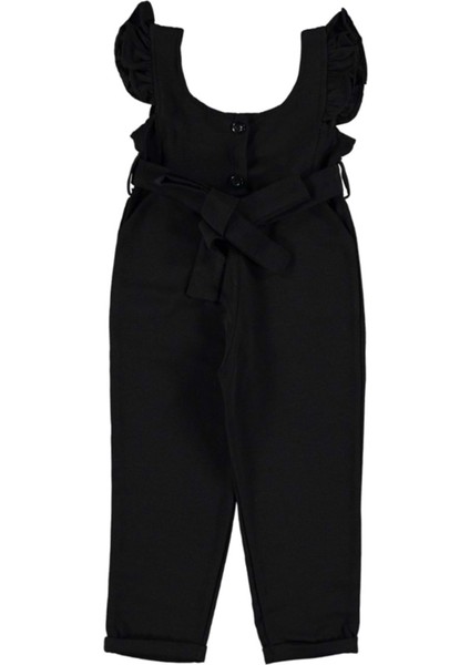 157554 Fırfırlı Kız Tulum - Siyah - 7-8 Yaş