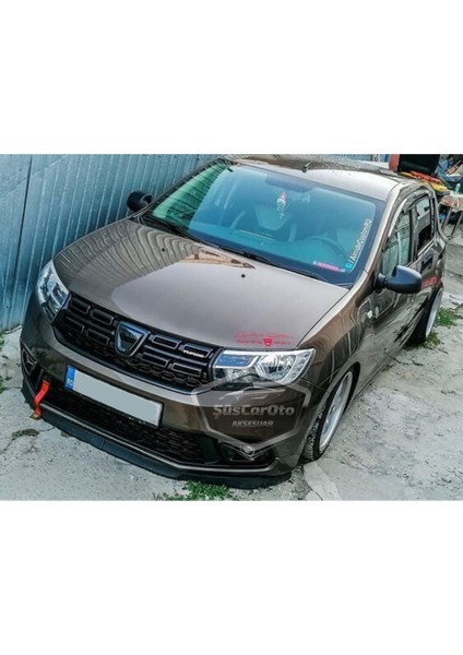 Dacia Sandero Mk2 Mk2.5 2009-2020 Uyumlu Üniversal Astra H Lip Esnek Ön Lip 2 Parça Tampon Altı Dil Karlık Ön Ek