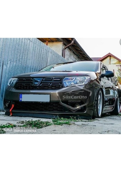 Dacia Sandero Mk2 Mk2.5 2009-2020 Uyumlu Üniversal Astra H Lip Esnek Ön Lip 2 Parça Tampon Altı Dil Karlık Ön Ek