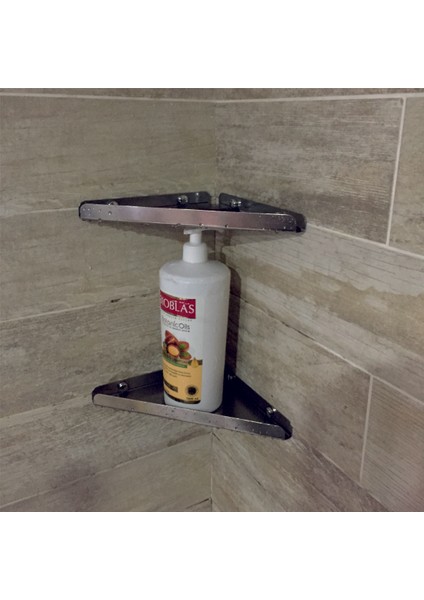Marin SB01 Sabunluk 304 Kalite Paslanmaz Krom Köşe Sabunluk + Montaj Seti (4 Dubel 6 mm + 4 Paslanmaz 304 3,5 x 32 cm Vida + 4 Pirinç Pul + 4 Krom Kapak) 5 Yıl Garanti modelleri