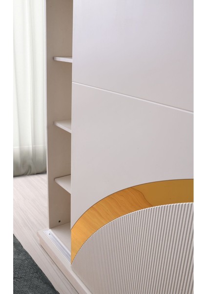 Avm 24 Üsküp Gardırop-Mdf-Aytaşı-240x66x215cm-Sürgülü Aynalı Kapak-Ücretsiz Nakliye Ve Montaj