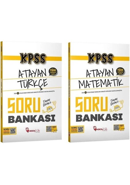 Hoca Kafası Kpss Türkçe+Matematik Atayan Soru Bankası 2 Li Set Hoca Kafası Yayınları