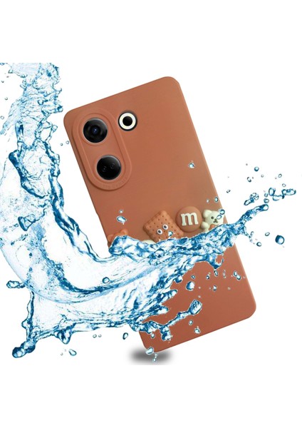 Tecno Camon 20 / 20 Pro Kılıf 3D M Bear Kamera Korumalı Silikon Kapak