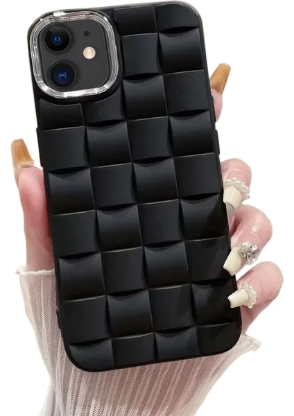 iPhone 11 Kılıf Roof 3D Örgü Desen Silikon Kapak