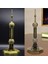 Vintage Metal Shanghai Oriental Pearl Tv Tower Biblo Antik Bronz 25 cm 5
