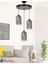 Dora Black Füme Glass Lüx 3, Antre Avize, Salon Avize, Oturma Odası Avize, Cam Avize 1