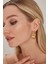 Kadın Encantosol Model Çelik Altın Kaplama Halkalı Günlük Elbise Kombin Tasarım Favori Stil Küpe 7