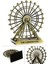 Vintage Metal Ingiltere London Eye Biblo Antik Bronz 15 cm 3