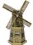 Vintage Metal Hollanda Yel Değirmeni Biblo Antik Bronz 17 cm 1
