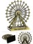 Vintage Metal Ingiltere London Eye Biblo Antik Bronz 9 cm 4