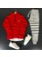 Unisex Nike Baskılı Yarım Fermuarlı Sweatshirt-Eşofman Altı Set Kombin 1