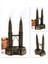 Vintage Metal Malezya Twin Towers Biblo Antik Bronz 18 cm 4