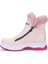 250 Rugan Çatlak Fermuarlı Kız Çocuk Bot Ayakkabı Pudra 4