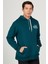 Loose Fit Rahat Kesim Kapüşonlu Içi Polarlı Yeşil Sweatshirt 1